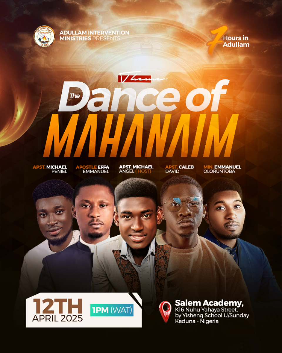 - Beloved, when I gave all diligence to write unto you of the common salvation, it was needful for me to write unto you, and exhort you that ye should earnestly contend for the faith which was once delivered unto the saints. Jude.1.3  Join us on Saturday 27th July 2024 10am (West African Time) as we journey together in fellowship, contending for the Faith which was once delivered unto the saints.  #ADULLAM_AIN #EARNESTLY_CONTEND2024